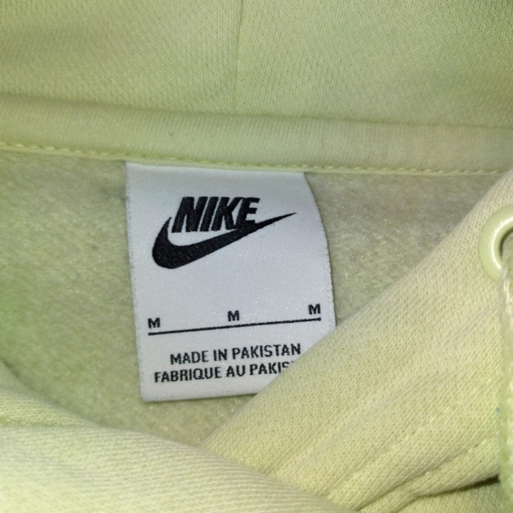 🔥RARE Nike Center Swoosh Oversized fit Washed Lime Ice Green Unisex Hoodie - Picture 6 of 8